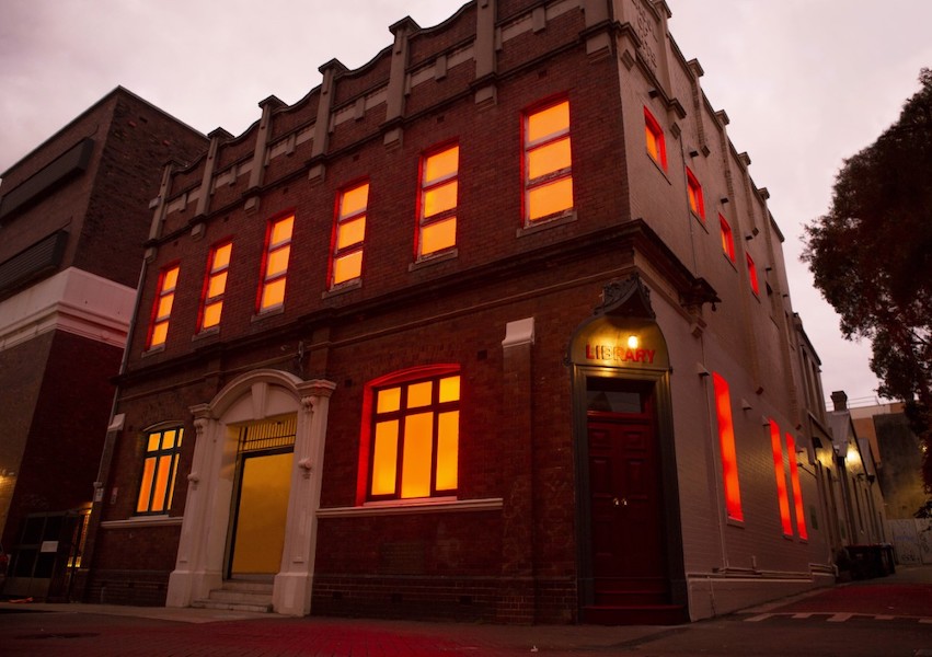 Darkness shines a light on an old building