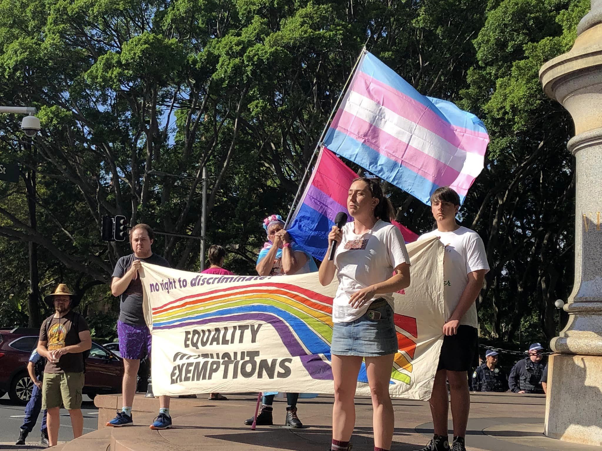 Christian Lives Matter supporter crashes LGBTQ protest to give Nazi salute