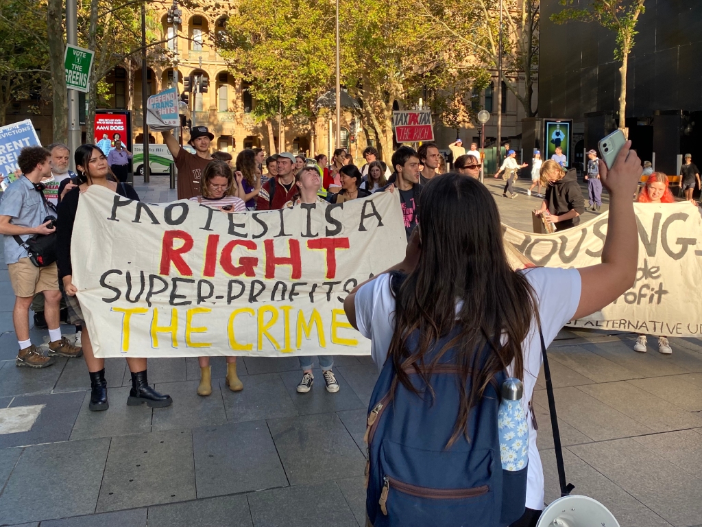 Students living in ‘dodgy’ housing protest rental crisis
