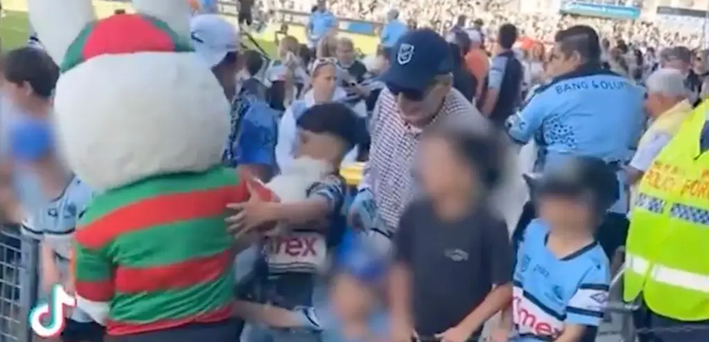 Video of Rabbitohs Mascot Pushing A Nine-Year-Old Sharks Fan Has Gone Viral