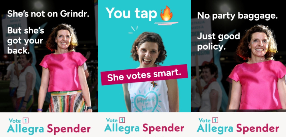 Allegra Spender Launches Grindr Campaign